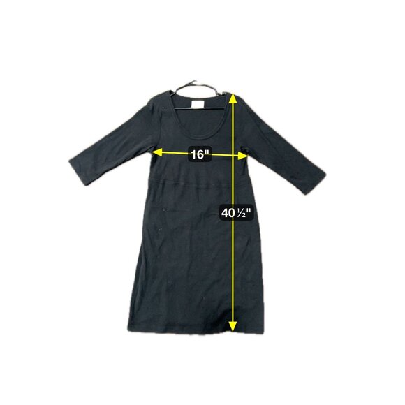 Fresh Produce Scoop Neck 3/4 Sleeve Dress Black Adult Sz Medium Contemporary - Picture 6 of 9